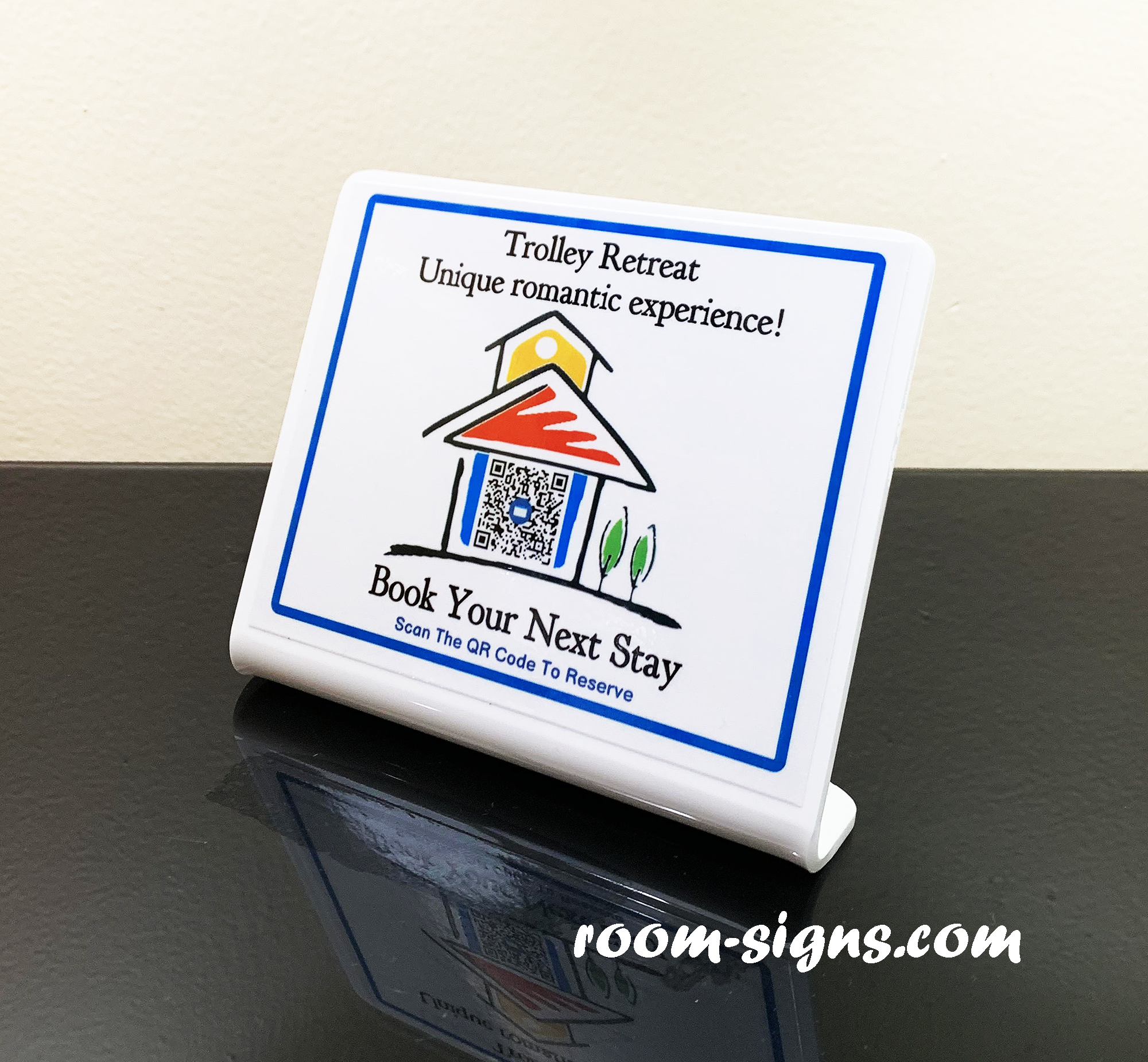 QR Code Booking Sign (Set of 2) For Guests To Their Next Stay 5