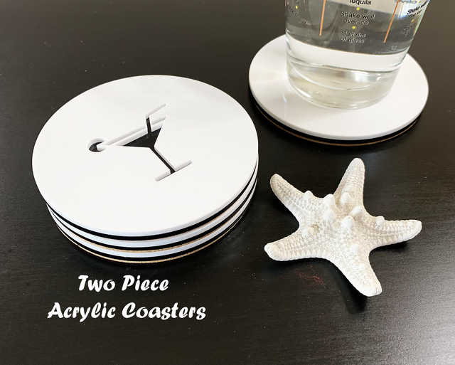 3D Decorative Cocktail Acrylic Drink Coasters For Airbnb, VRBO And  Short-Term Rentals