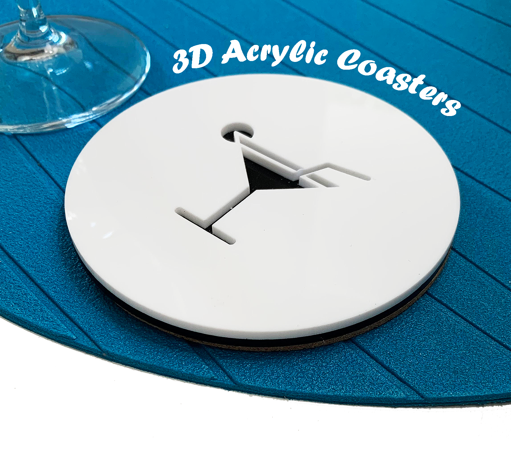 3D Decorative Cocktail Acrylic Drink Coasters For Airbnb, VRBO And  Short-Term Rentals
