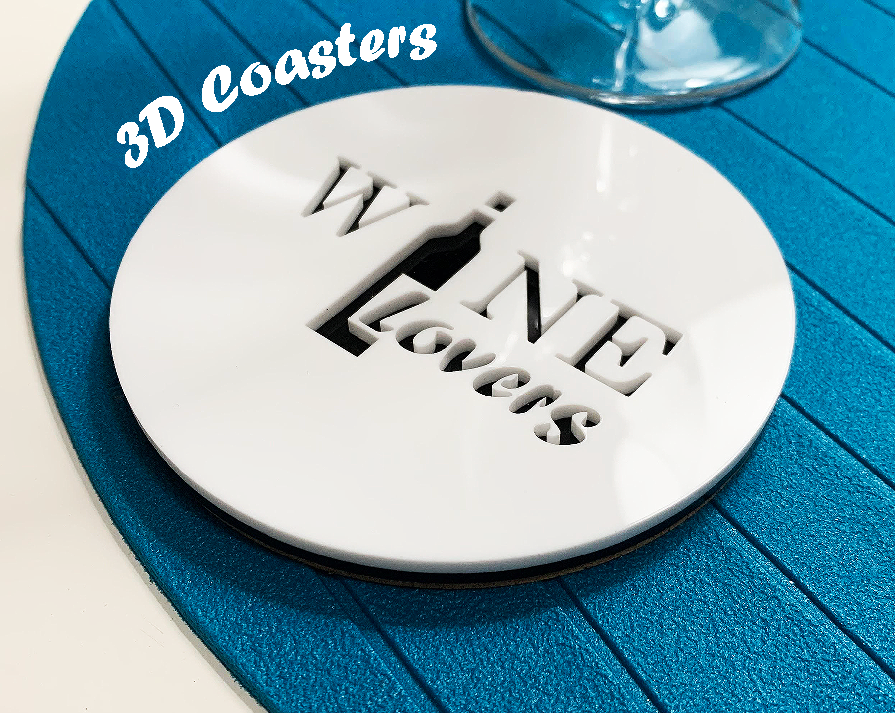 3D Decorative Cocktail Acrylic Drink Coasters For Airbnb, VRBO And  Short-Term Rentals