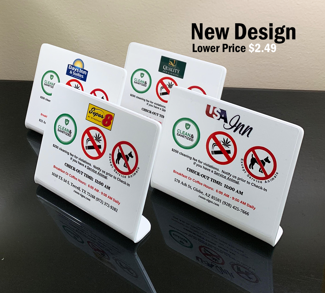 New Brand And Independent Hotel Logo Room Signs | Room Signs